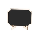 Mini wooden chalkboard with ornate frame and easel stand for Christmas party decor - Rounded Rectangle