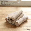 Set of 6 natural wood sticks for DIY Christmas decor and crafts, 15x3cm in mesh bag - Wood Logs/6pcs