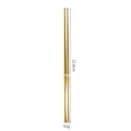 Polished golden stainless steel chopsticks 22.8cm long with a weighted 62g design - Gold (Chopsticks)