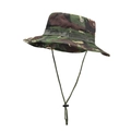Men's camouflage fishing sun hat with wide brim and adjustable chin strap for outdoors - One Size / Army Green Camo