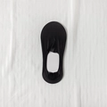 Breathable black low cut ice silk socks for women with non-slip silicone and seamless design - Deep Cut Black