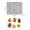 Christmas tree resin silicone mold with bell angel and star shapes for DIY crafts - Angel Rocking Horse Style (NO.4 Christmas Hanging Pendant)