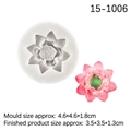 Lotus flower silicone mold for fondant baking with pink 3D floral craft samples - 2# Lotus 15-1006 / Gray