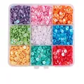 Set di paillettes a scaglie in 9 colori con scatola organizer per decorazioni fai-da-te - 5mm (5g Per Scomparto) / Scatola 25