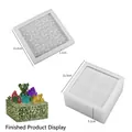 Square DIY resin silicone mold for diamond storage box with finished product display - Square - Diamond Storage Box