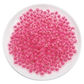 Perles en acrylique rose transparent pour bijoux DIY et colliers artisanaux - Diamètre 8mm-30g/Paquet-Environ 110pcs / Perles rondes rose rouge transparentes