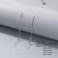 Polished 2mm silver stainless steel herringbone blade chain necklace for women jewelry - 2mm / 40CM+5CM Extension Chain / Steel
