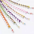 Set of 6 colorful spiral hair braiding tools with plastic beads for girls' hairstyles - 6-Piece Set / Spiral Braid [Set of 6]