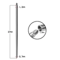 Titanium stalen hoefijzer piercing met 1,2 mm interne draad en een lengte van 27 mm - Geleidestang