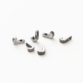 Detail of six silver J-shaped metal hook charms with 1.8mm holes for DIY jewelry making - Letter J / Silver Gray