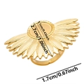 Detail view of gold sunflower ring with dimensions 1.1cm face and adjustable 1.7cm band size - Sun Flower Shape