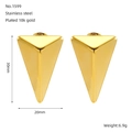 Minimalistische geometrische Dreieck Ohrringe aus poliertem 18k vergoldetem Edelstahl - Gold