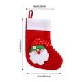 Red Christmas stocking with Santa Claus motif and dimensions 17x12cm for holiday hanging decor - Small Brushed Santa Stocking