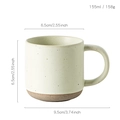 Beige speckled stoneware espresso cup 155ml with matte finish and 9.5cm wide base - 155ml / Beige