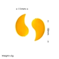 Detailed dimensions of 18k gold teardrop stud earrings showing 11mm width and 18mm length - Gold Earrings