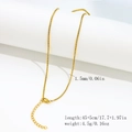 18K gold plated stainless steel box chain necklace with lobster clasp, 1.5mm width - 1.5mm Small Box Chain - Gold