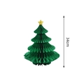 Green honeycomb paper Christmas tree with gold star and 34cm height measurement - Pine & Cypress Christmas Tree / 34cm / Green