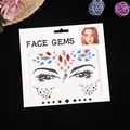 Face gems set with colorful crystal rhinestones for DIY makeup and skin art decoration - Colorful