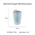 Transparent 500ml silicone measuring cup with double scale markings and triangular shape - 500ml Clear Triangular Measuring Cup