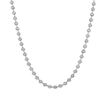 Collana a catena con sfere in acciaio inossidabile argento lucido e finitura metallica - 3mm / Color Acciaio