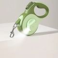 Laisse rétractable verte avec poignée ergonomique, bouton de blocage et lumière LED - 3m / Vert