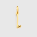 Pendentif lettre J dorée avec cœur en acier inoxydable poli pour bijoux personnalisés - Lettre I