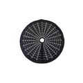 Halloween tree skirt in black fabric with white spider web pattern for festive decor - Diameter 44CM/18 Inches
