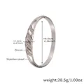 Silver stainless steel bangle with V-shaped zircon stones and 6cm inner diameter - Steel V-Shape Zirconia Bangle (Z458) / 6.0cmx1.2cm