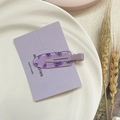 Charming purple grape pattern hair clip made of shiny resin on a purple card - Purple Grape