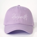 Lavender cotton baseball cap with white Husbands embroidery and adjustable fit - One Size / Light Purple