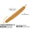 Detail van 18k vergulde meerlaagse roestvrijstalen armband met afmetingen 17,5+5cm - Gouden Armband (17.5+5cm)