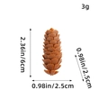 Décoration pomme de pin marron réaliste de 6cm de haut et 2.5cm de large pour Noël - Épicéa en Plastique de 6cm