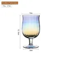 Iridescent ribbed tulip glass 270ml variant with 12.5cm height and colorful finish - Colorful Iridescent Poco Cup