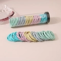 Set aus bunten, hochelastischen Macaron-Haarbändern in einer klaren Aufbewahrungsröhre - Stil 4 (#4) / 100 Stück/Box / Mehrfarbig