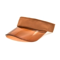 Detail of outdoor sun visor hat with orange PVC brim and brown fabric headband - M(56-58cm) / Khaki