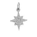 Silver stainless steel eight-pointed star pendant with sparkling cubic zirconia inlay - Eight-pointed Star(ZP39308) / Steel