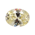 Pierre de zircone cubique jaune clair taille ovale avec facettes sur fond blanc - 2 X 3 Mm Une Seule Couleur Commande Minimale De 50 Pièces / Zirconium Jaune Clair