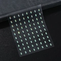 Iridescent blue-green oval face and nail rhinestones on a transparent sheet - MX-42 Iridescent Blue-Green Navette