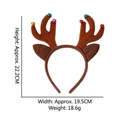 Brown reindeer antler headband with festive colorful bells and plush texture for Christmas - Brown Antler Bell Headband