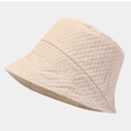 Minimalistischer beiger Anglerhut mit strukturierter Prägung und breiter Krempe - M(56-58cm) / Beige