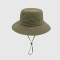 Army green quick-dry bucket hat with adjustable windproof cord for outdoor sun protection - M(56-58cm) / Army Green