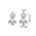 Silver goldfish pendant charm in stainless steel with 25.3x14.5mm dimensions - Steel Color Goldfish-645