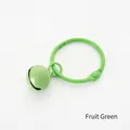 Fruit green metal ring with small bell accessory for DIY crafts and keychains - Fruit Green