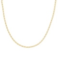 Elegante collana in acciaio al titanio dorato con maglie a fiore e motivi geometrici - N305044-Catena a Maglie a Piccoli Petali d'Oro