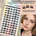 Cils en grappe style manga K8 avec base épaisse pour un look volume naturel chic - Double Pointe K8 Style Manga
