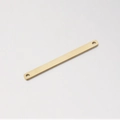 Polished gold stainless steel rectangular connector pendant with dual holes for jewelry DIY - Rose Gold