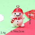Macro view of snowman resin pendant showing 3cm height and 2cm width dimensions - 38# Snowman Face