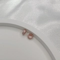 Dual row zircon S925 silver spacer beads in rose gold finish for DIY jewelry - Small / Rose Gold (5.5*2.6mm)