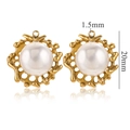 Detail of 20mm golden sunflower pearl pendants with precise dimensions for DIY jewelry - Round [2.9g]