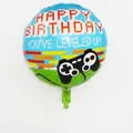 18 inch round foil balloon featuring a gaming controller and You've Leveled Up message - Happy Birthday Game Console Balloon